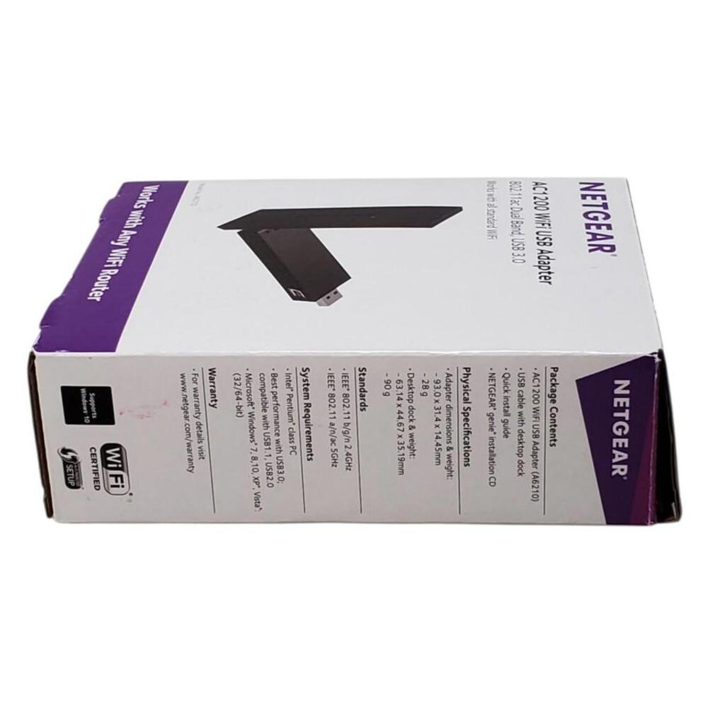 NETGEAR AC1200 USB Wi-Fi Adapter A6210-10000S R2 - Picture 9 of 9